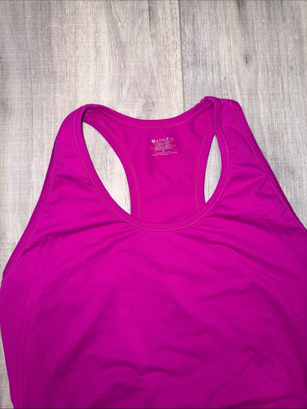 Magenta Athleta Racerback Performance Tank Top - Picture 3 of 9